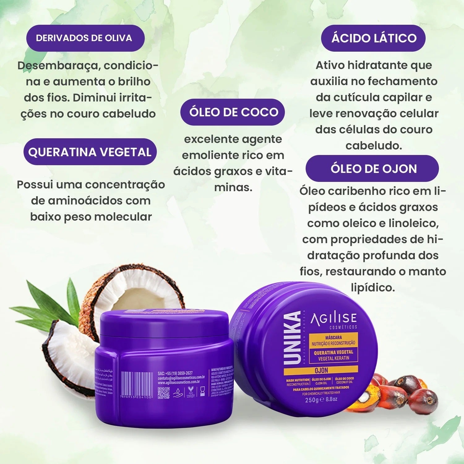 Nutrition and Reconstruction Mask Unika Ojon Home Care - 250g