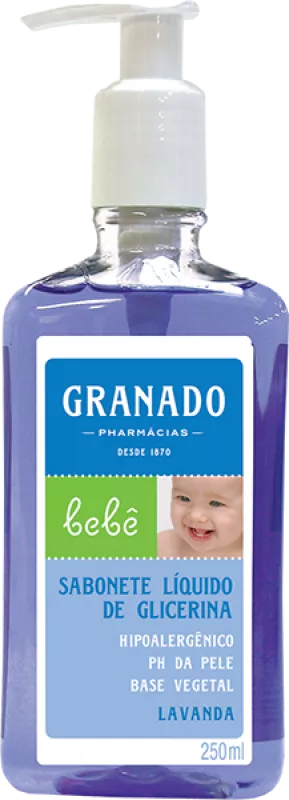 SABONETE GRANADO BEBÊ 250ML LÍQUIDO GLICERINA LAVANDA