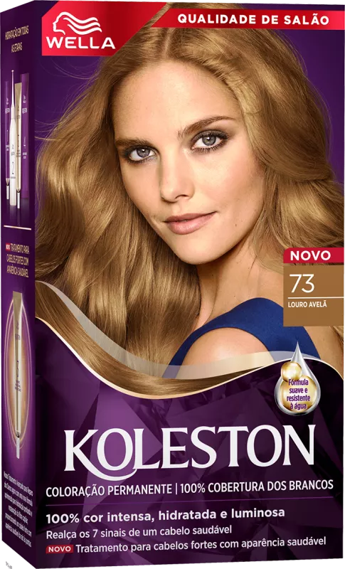 COLORAÇÃO KOLESTON KIT 0073 LOURO AVELÃ