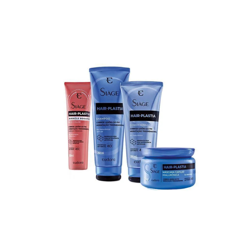 Combo Siàge Hair Plastia com Booster Acid Color (4 itens)