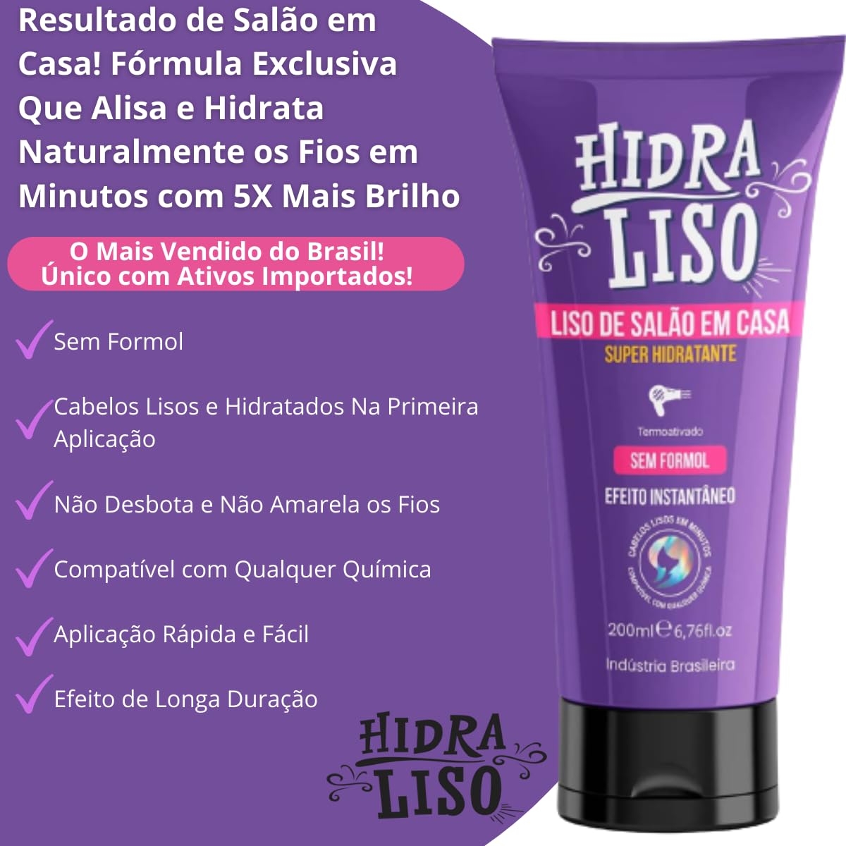 Hidraliso Super Hidratante Alisante de Chuveiro - 200ml