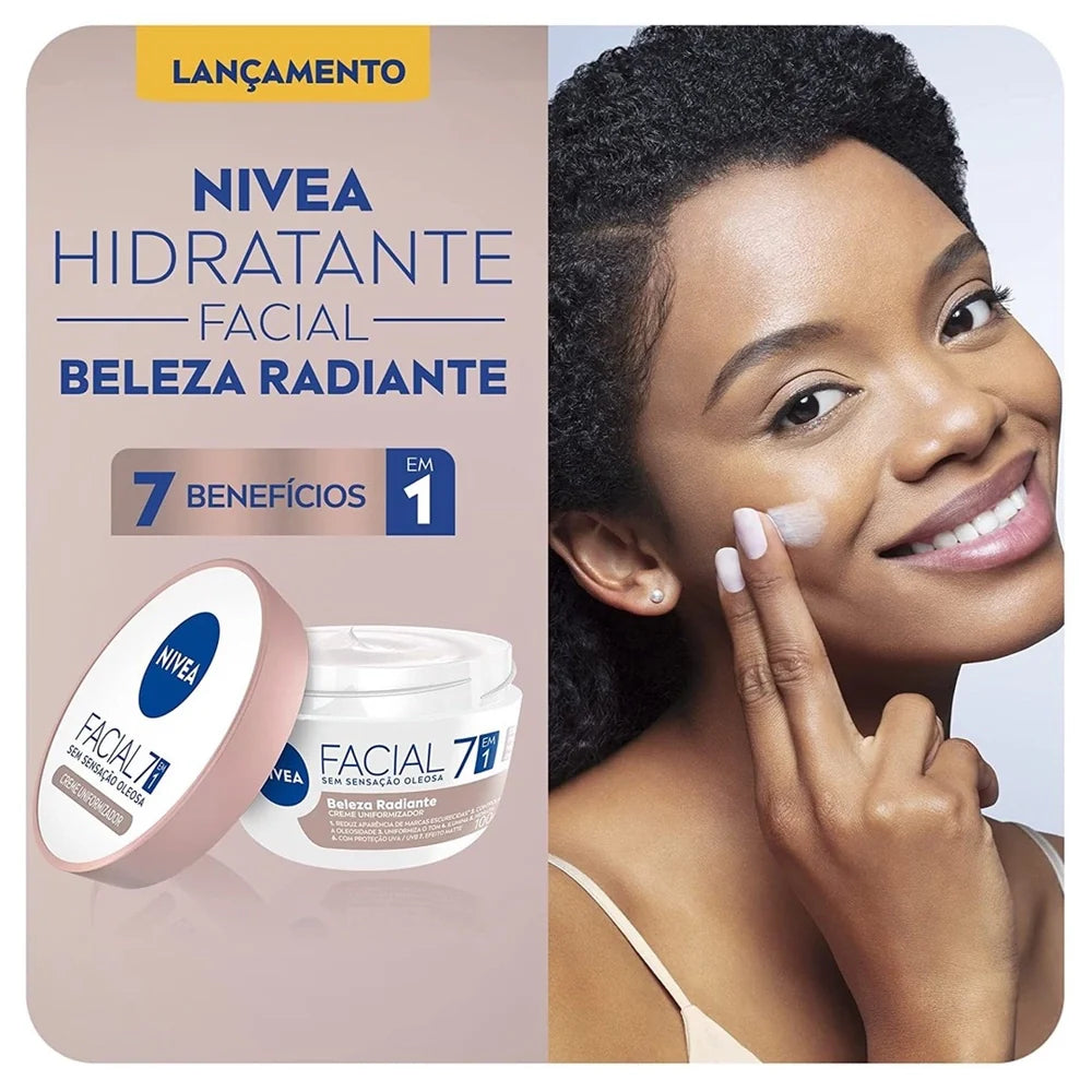 Creme Hidratante Facial Nivea Beleza Radiante 7 em 1 - 100g