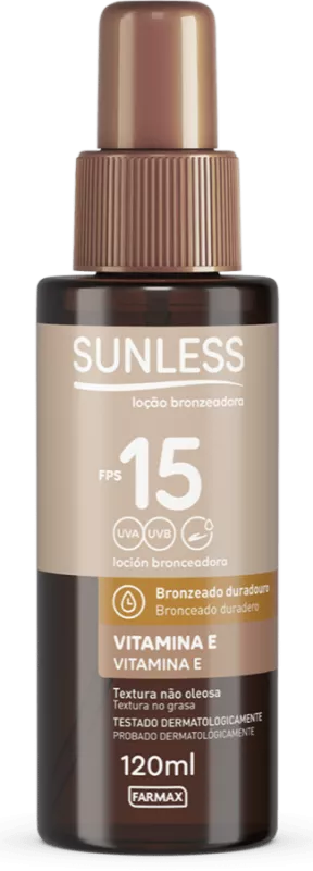 Bronzeador Sunless 120ml F15 Loção