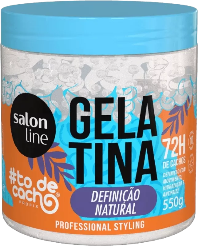 GELATINA SALON LINE 0550G TO DE CACHO DEFINIÇÃO NATURAL