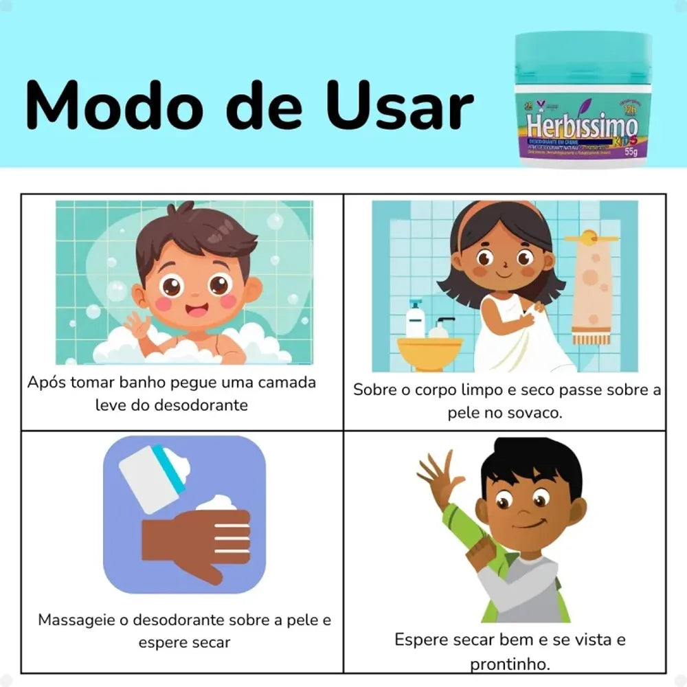 Desodorante Creme Herbíssimo Kids - 55g