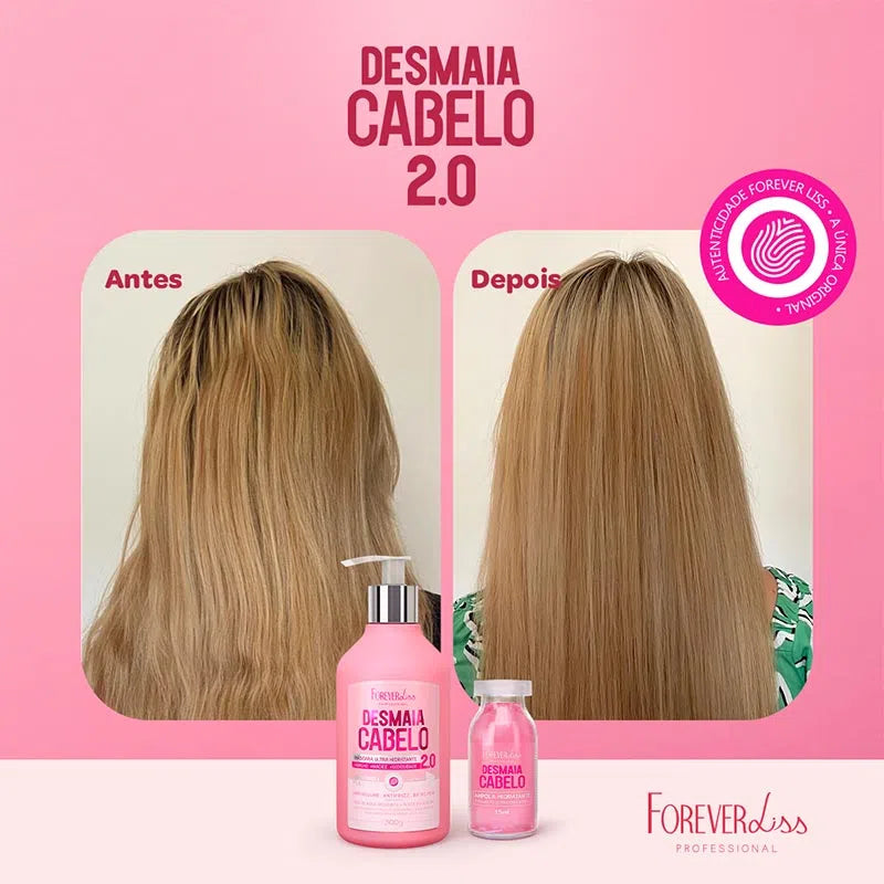 Ampola Desmaia Cabelo 2.0 Forever Liss Nova Fórmula Mais Potente - 15ml