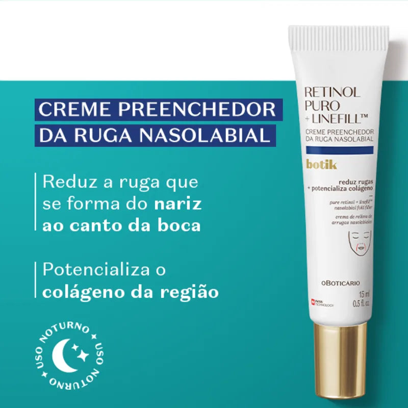 Wrinkle Filling Cream Nasolabial Botik Retinol Puro + Linefill 15ml