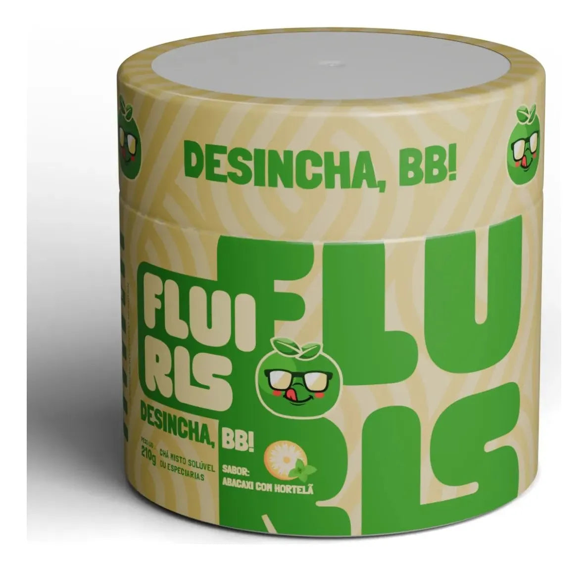 Fluiris Detox Desincha Bb Em Pó 210g Abacaxi Com Hortelã