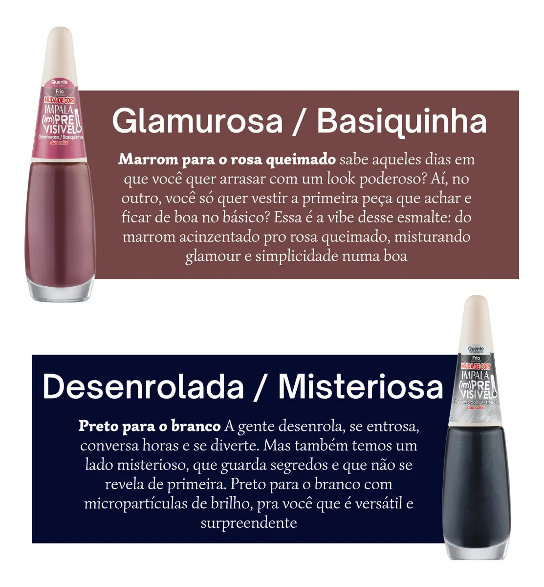 Kit 8 Esmaltes Impala Nova Coleção Imprevisível Duo Color