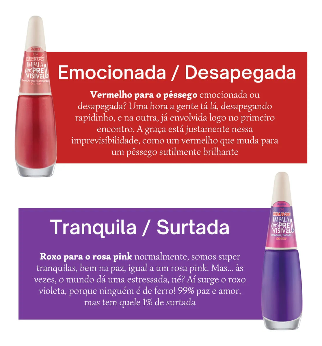 Kit 8 Esmaltes Impala Nova Coleção Imprevisível Duo Color