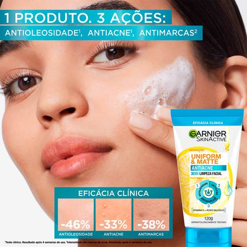 3 em 1 Limpeza Facial Diária 120g