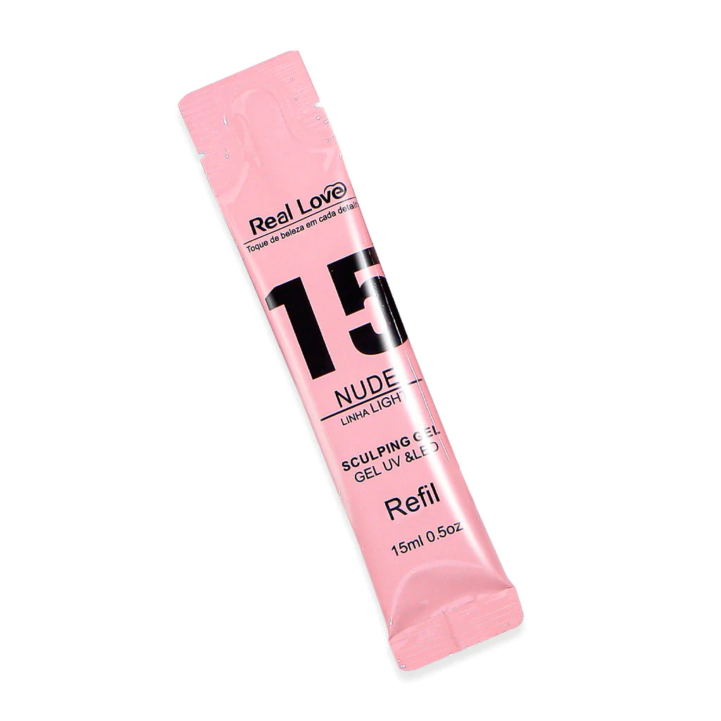 Refil de Gel para Alongamento de Unhas - Linha Light - 15ml - Real Love