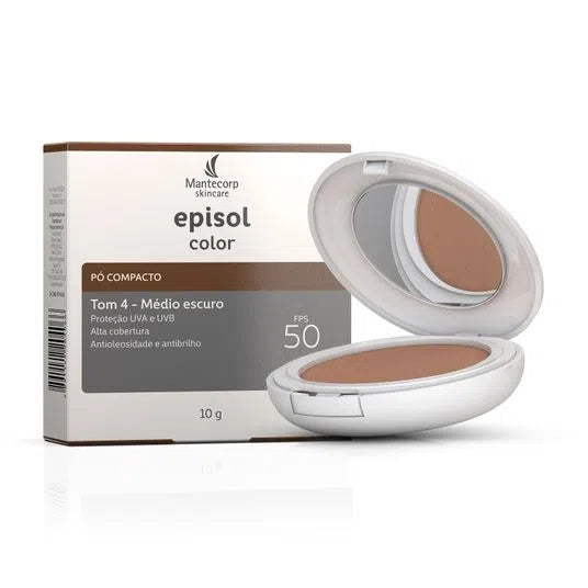 Episol Color Compact Powder SPF50 Tone 4 Medium Dark 10g