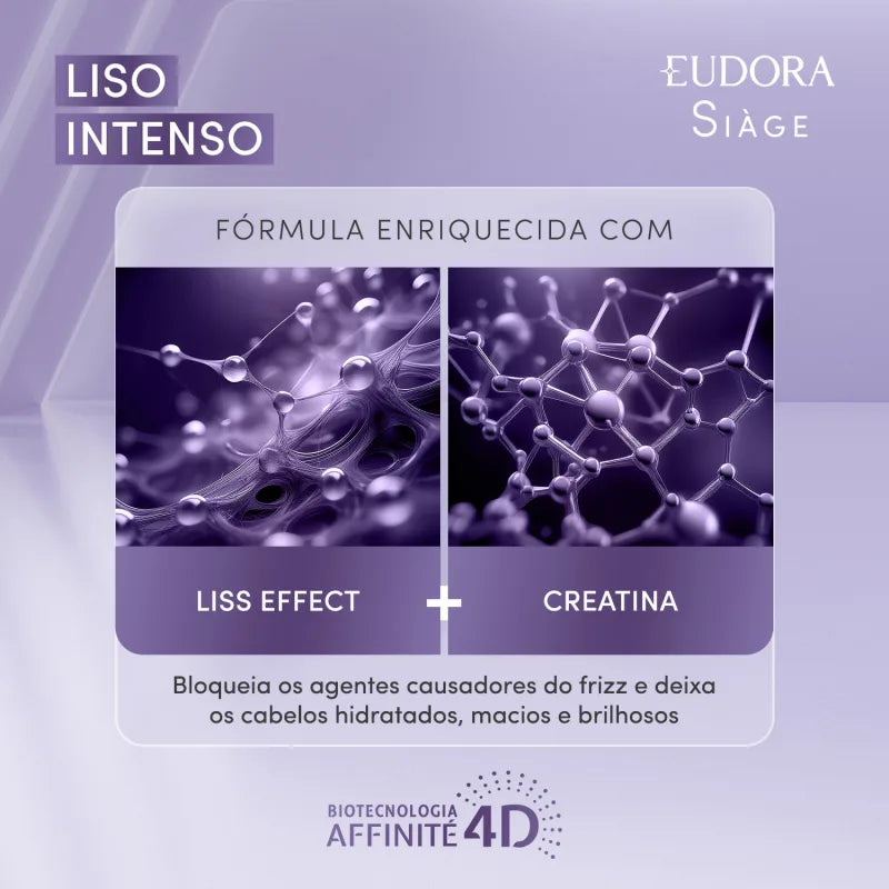 Eudora Kit Siàge Liso Intenso Shampoo + Condicionador + Máscara Capilar + Selante Finalizador (4 itens)