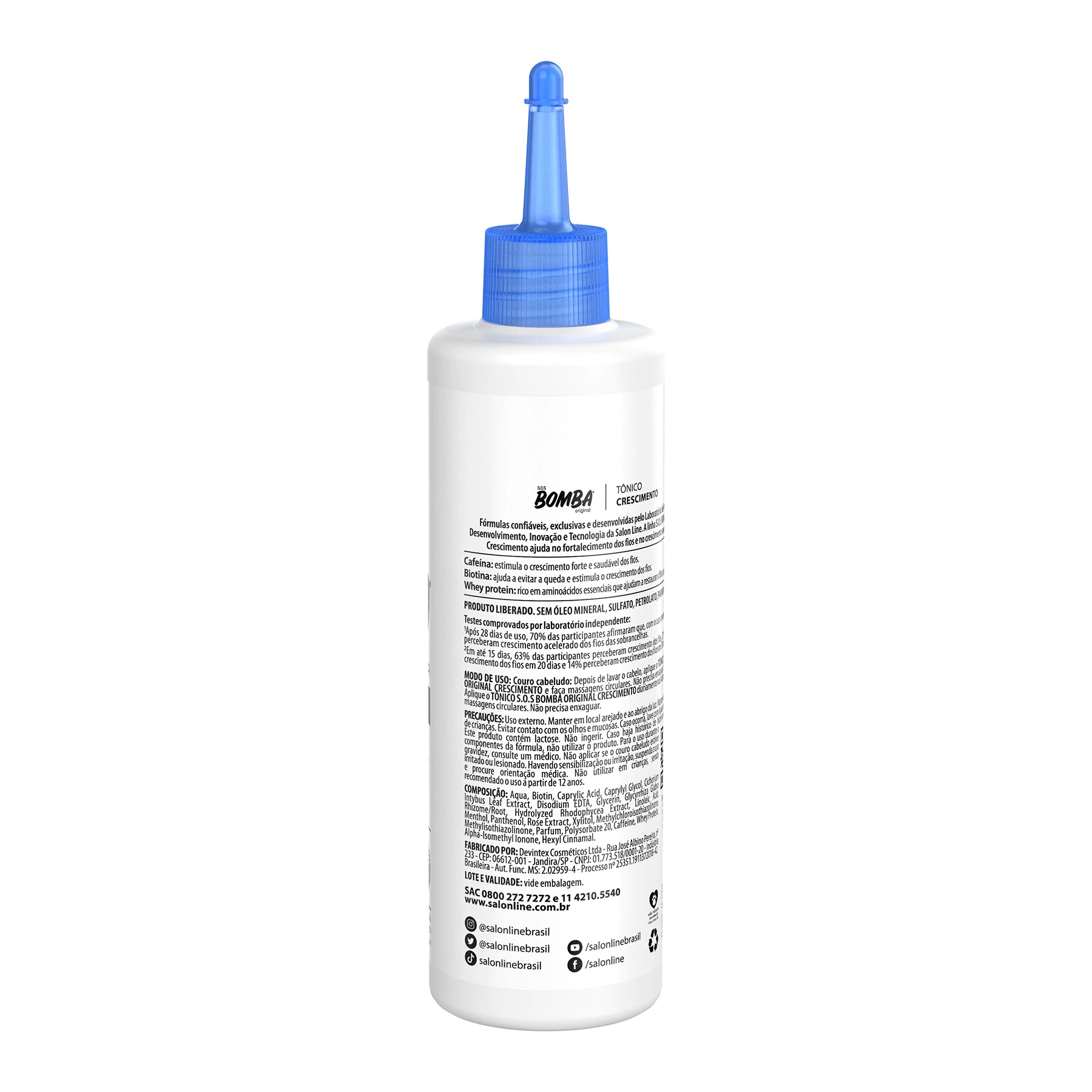 Tônico Fortalecedor SOS Bomba Crescimento Acelerado Salon Line - 100ml