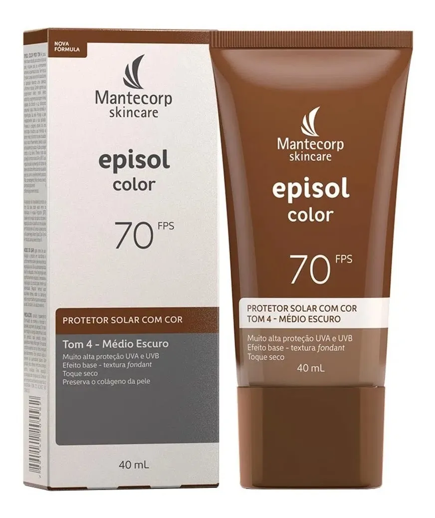 Protetor Solar com Cor Episol Fps70 - Tom 4 Médio Escuro