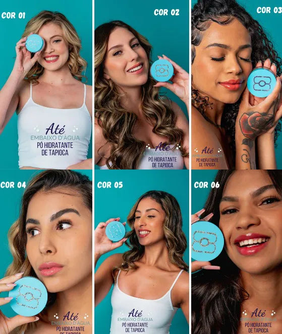 Pó Hidratante de Tapioca Até Embaixo Dágua