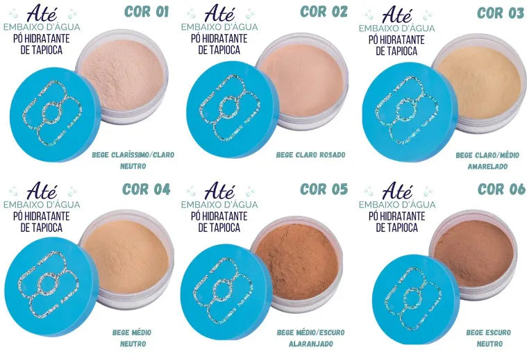Pó Hidratante de Tapioca Até Embaixo Dágua