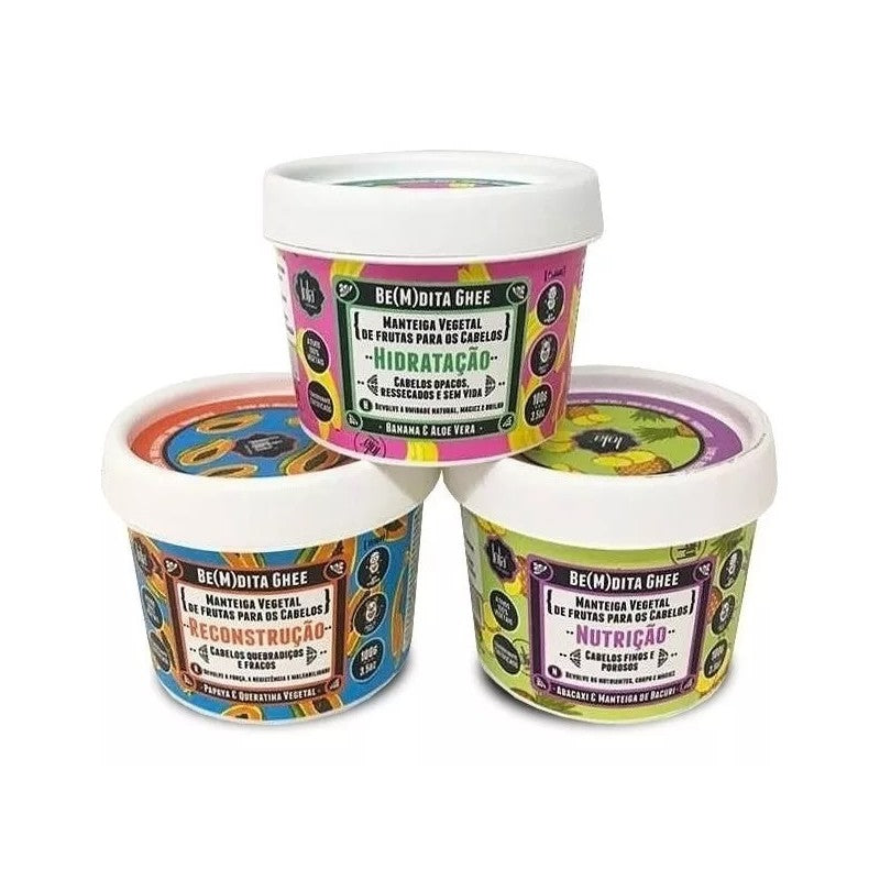 Kit Lola Cosmetics Cronograma Capilar Be(M)dita Ghee (3 Produtos)