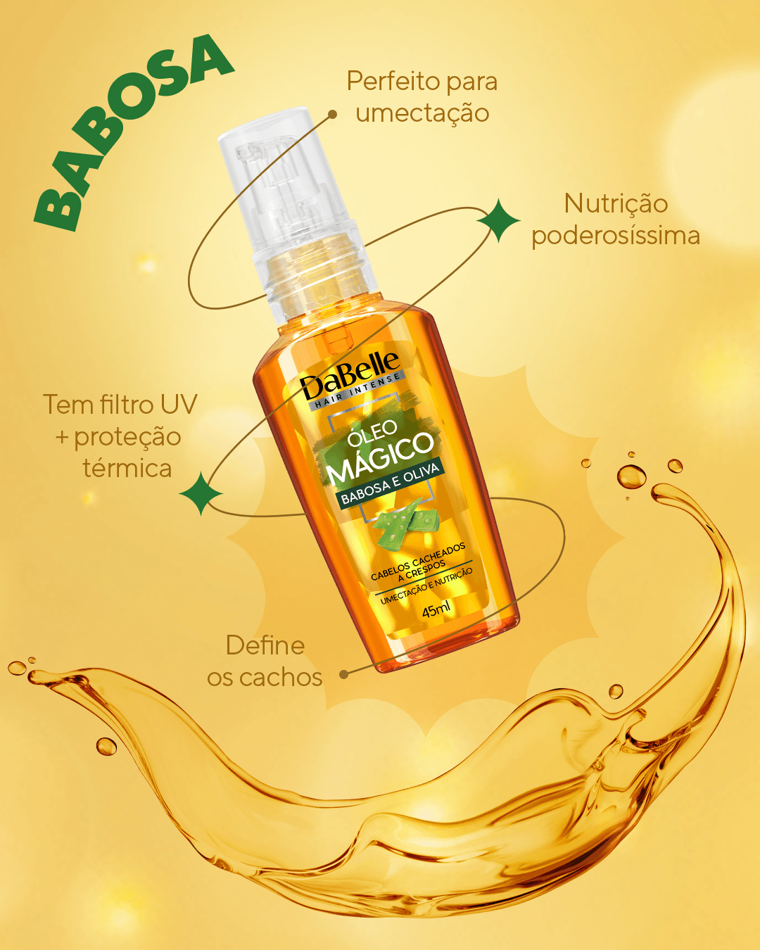 DaBelle Óleo Mágico Babosa e Oliva - 45ml