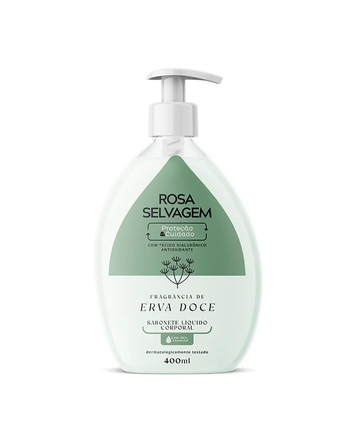 Sabonete Líquido Erva Doce Rosa Selvagem - 400ml