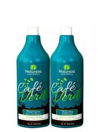 Natureza Cosméticos Progressiva Café Verde Maciez e Brilho 2x1L