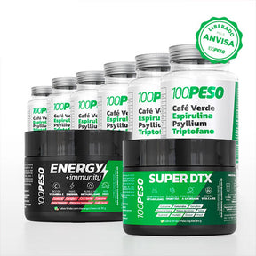 100 peso Tratamento 180 dias+ Super DTX + Energy Immunity