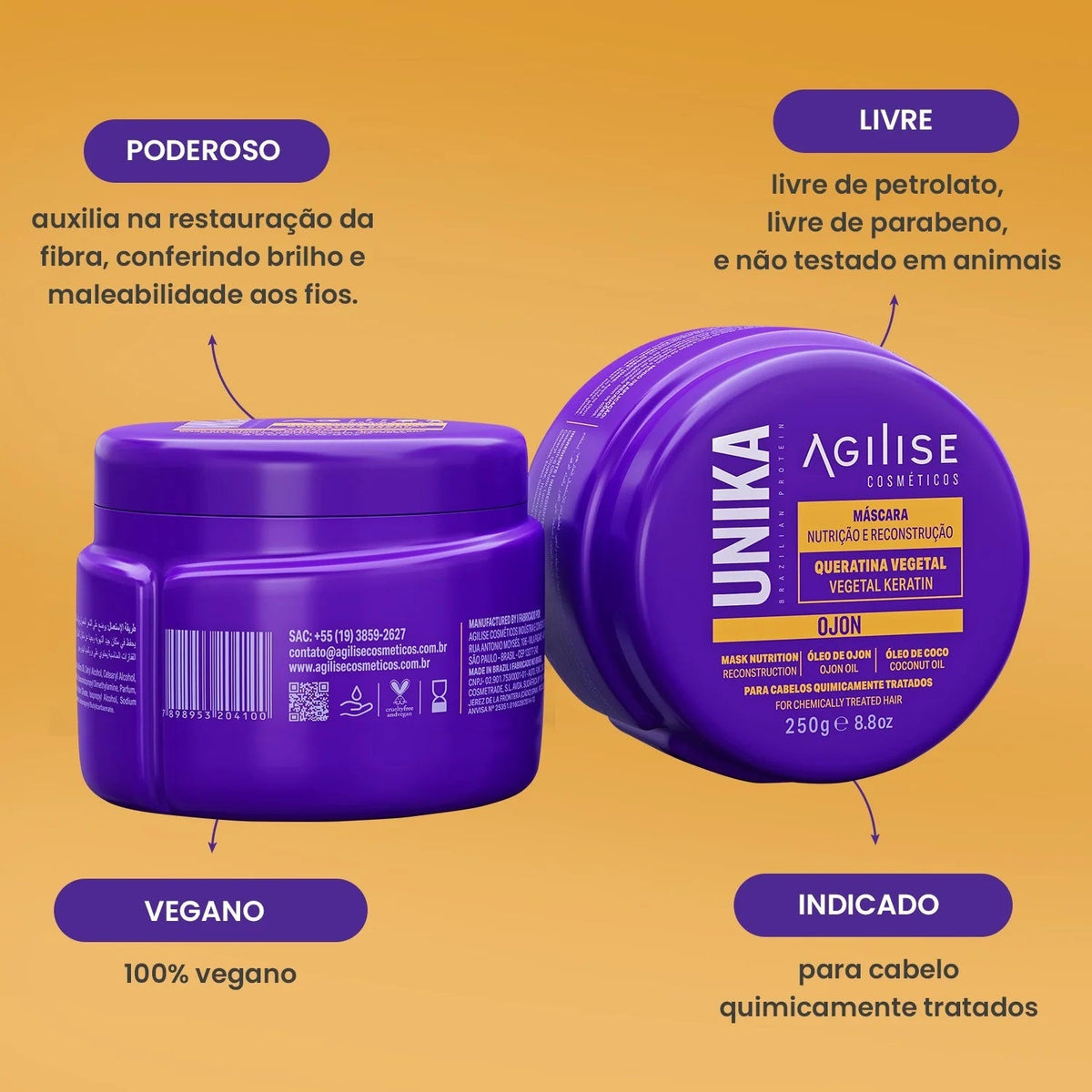 Nutrition and Reconstruction Mask Unika Ojon Home Care - 250g