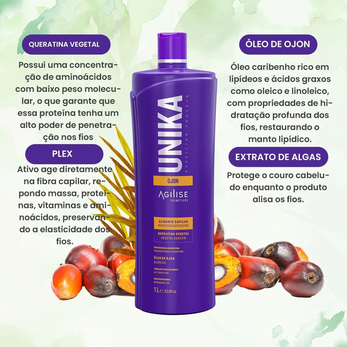 Hair Straightener Progressive Unika Ojon - 1 L  Agilise