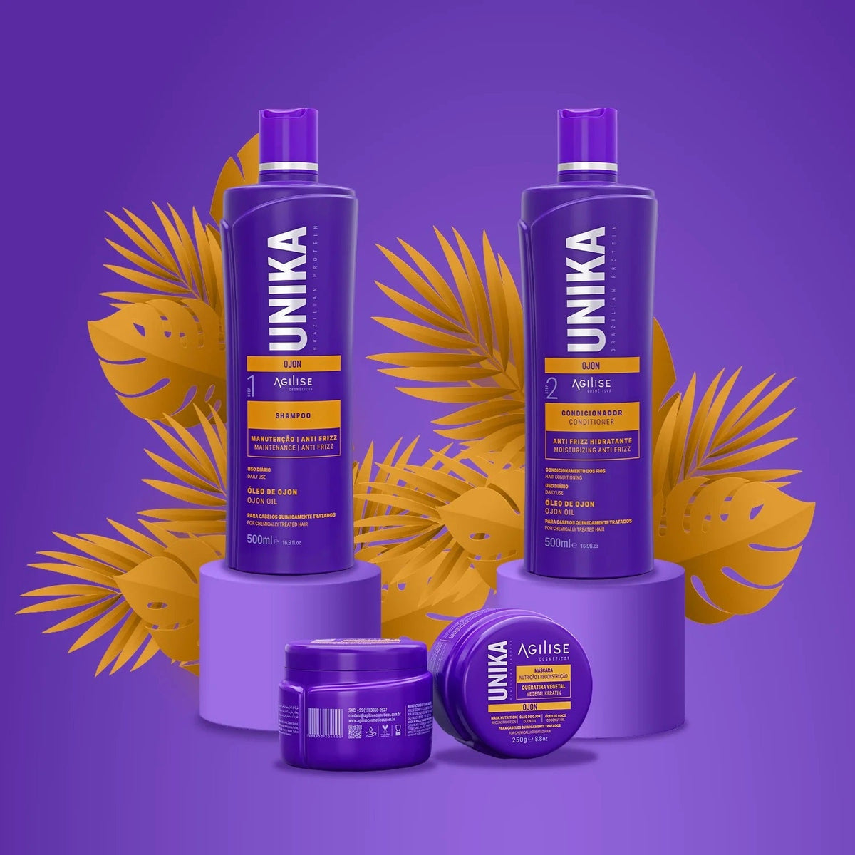 Agilise Home Care Kit - Shampoo 500ml + Conditioner 500ml + Mask 250g