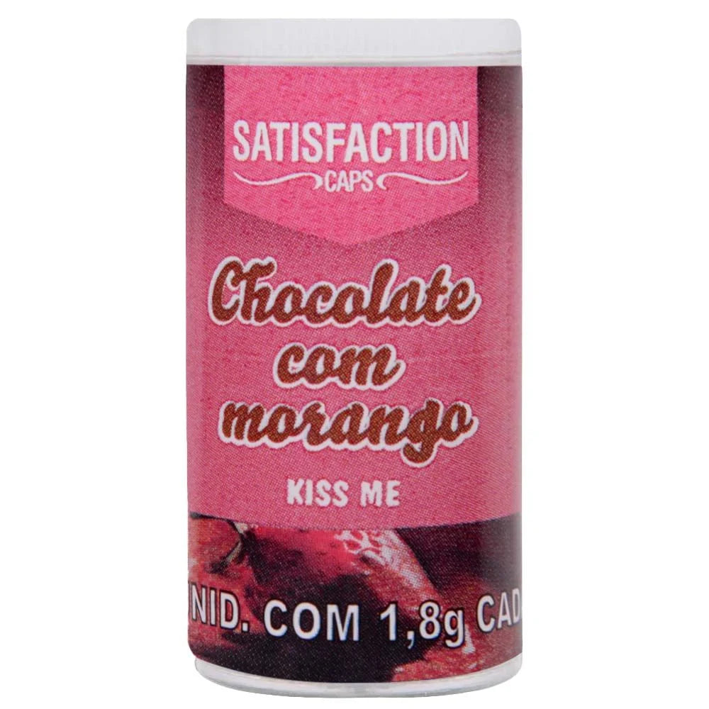 Bolinha Beijável Kiss Me Chocolate com Morango Satisfaction (ST435) - 3un