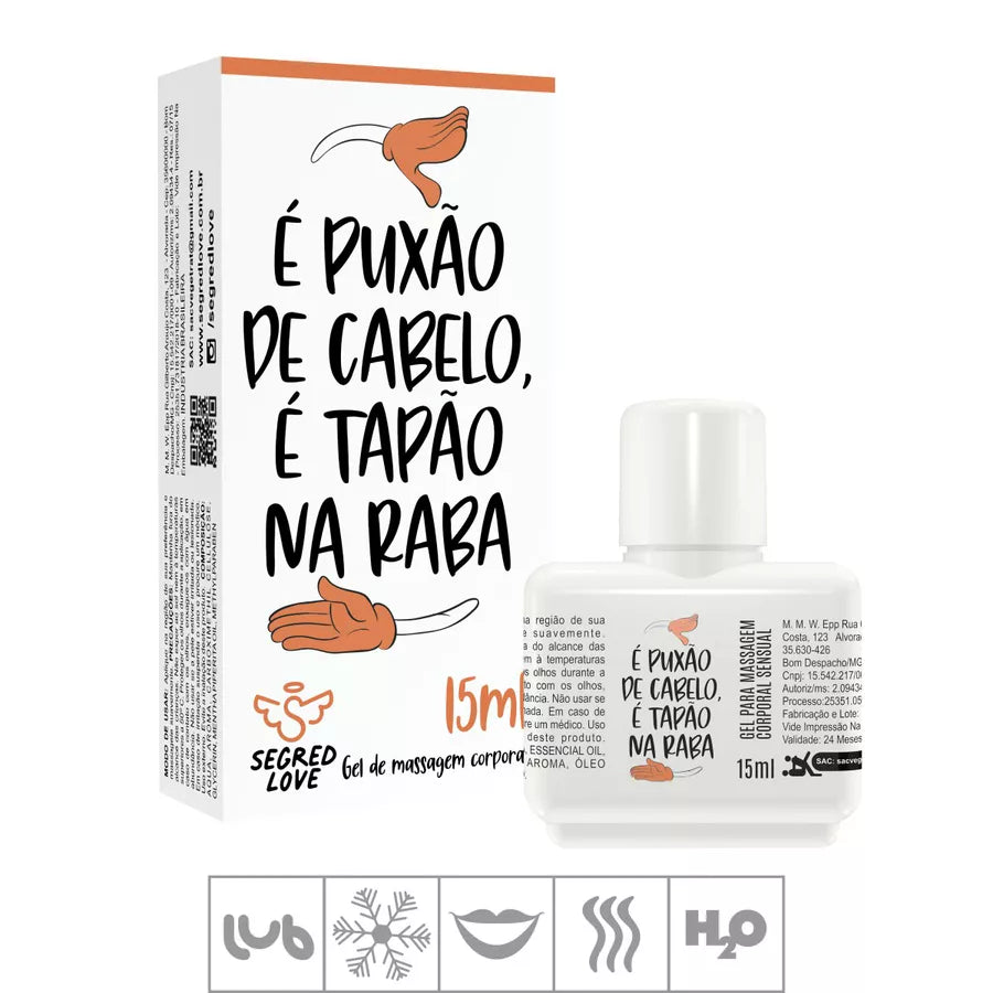 LUBRIFICANTE BEIJÁVEL COM TATOO PROVISÓRIA É PUXÃO DE CABELO... 15ML - ABACAXI