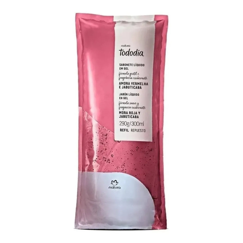 Refil Sabonete Líquido em Gel Tododia Amora Vermelha e Jabuticaba - 300ml
