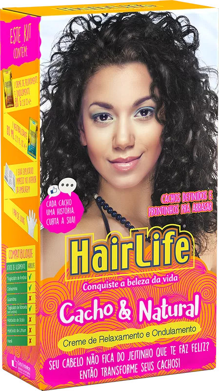Creme de Relaxamento e Ondulamento Cacho e Natural HairLife - 180g