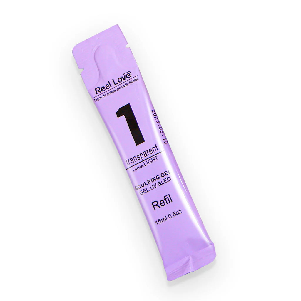 Refil de Gel para Alongamento de Unhas - Linha Light - 15ml - Real Love