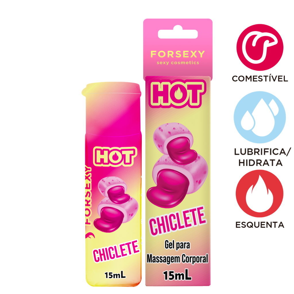 Gel Hot Beijável For Sexy Chiclete - 15ml