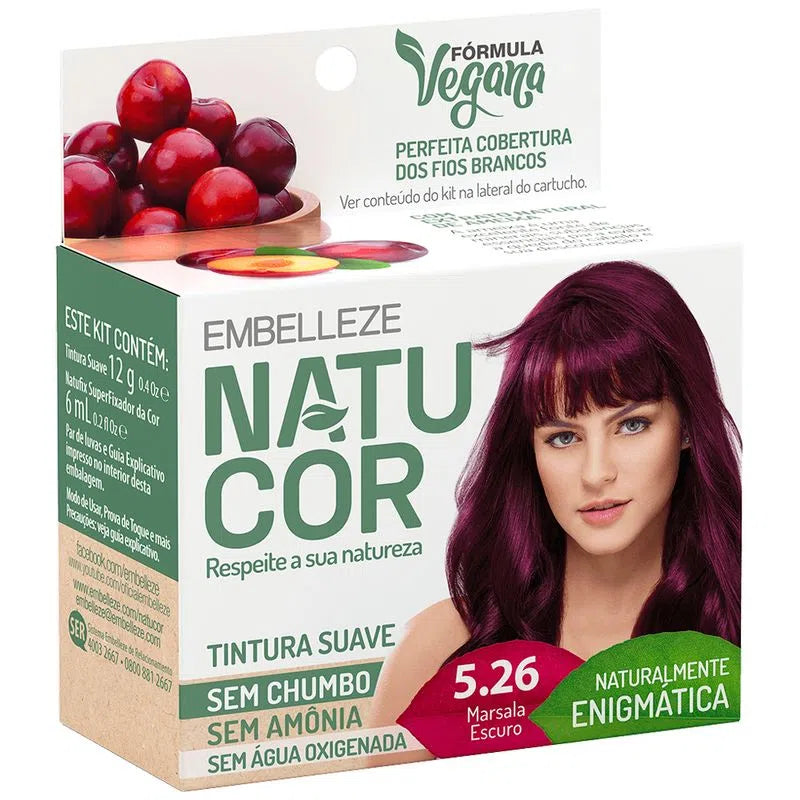 Tintura Em Pó Natuco Marsala Escuro 5.26 - 12g