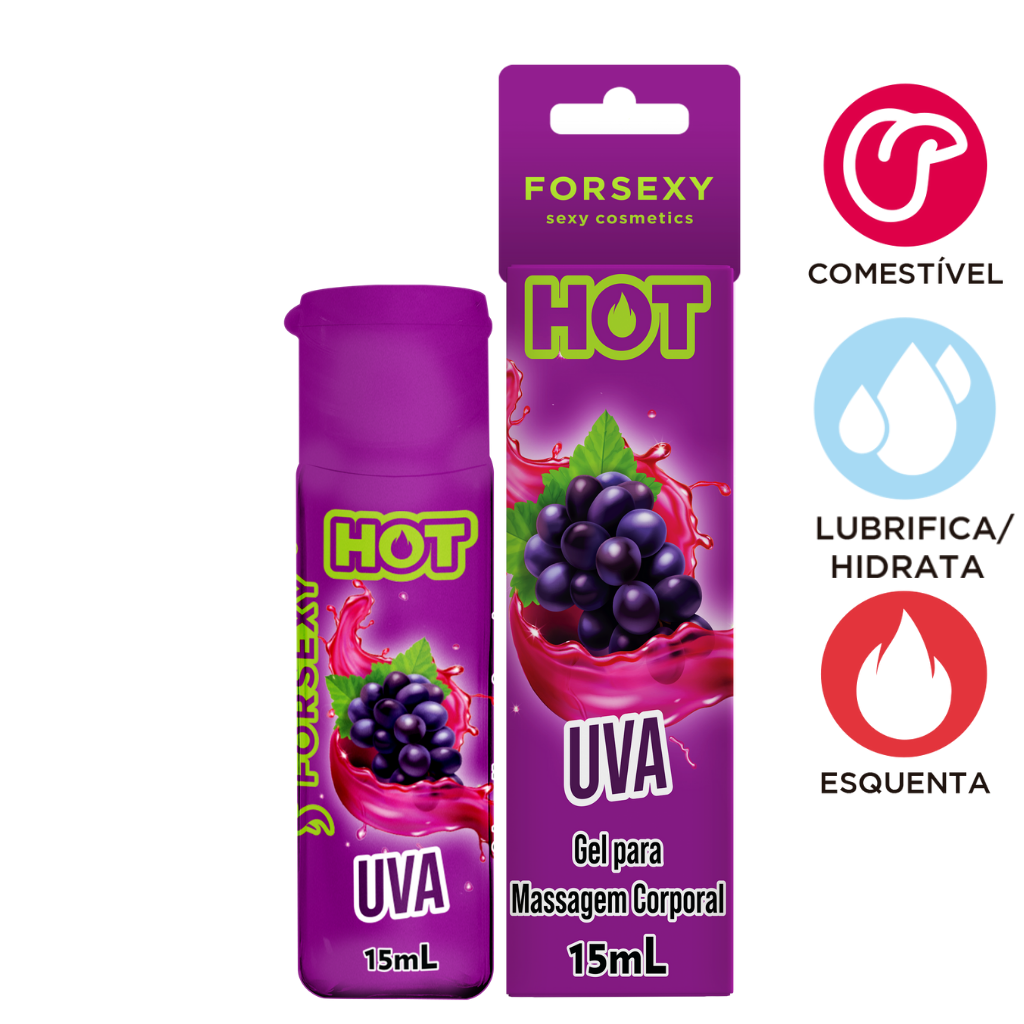 Gel Hot Beijável For Sexy Uva - 15ml