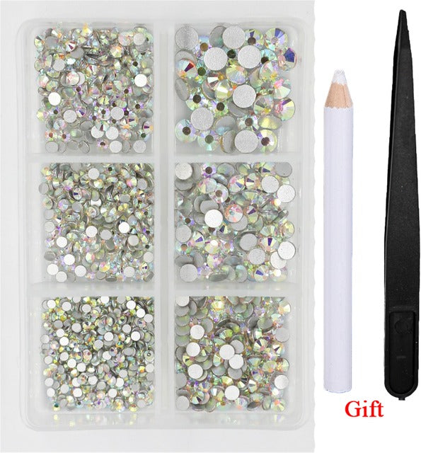 Swarovski Rhinestone Kit with 6 sizes + Rhinestone Catcher + Tweezers