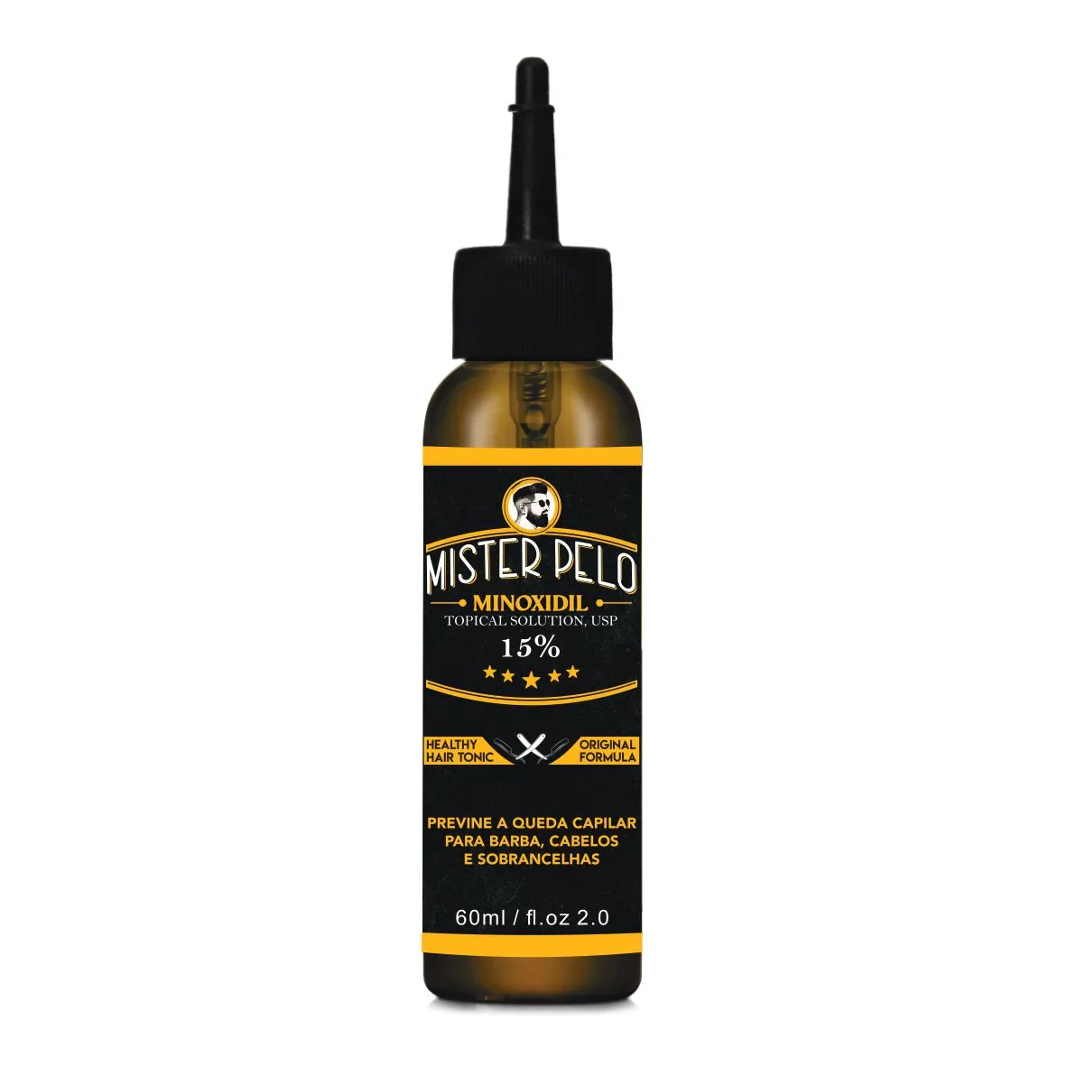 Tônico Capilar Mister Pelo Minoxidil 15% USP - 60ml