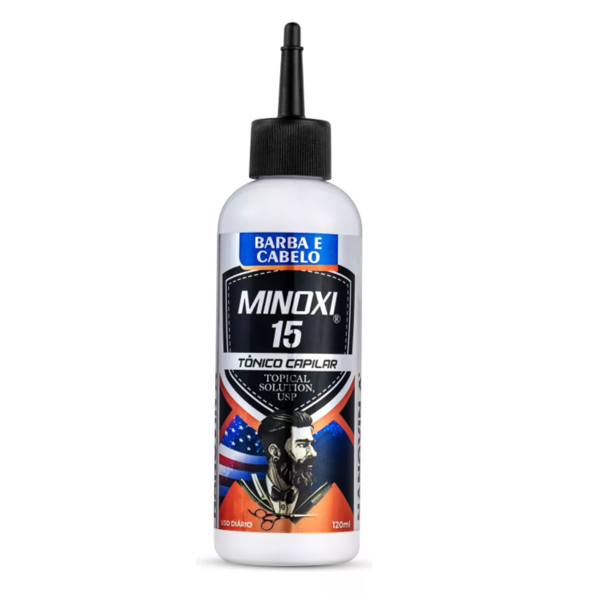 Tônico Capilar Minoxi 15 Barba E Cabelo - 120ml