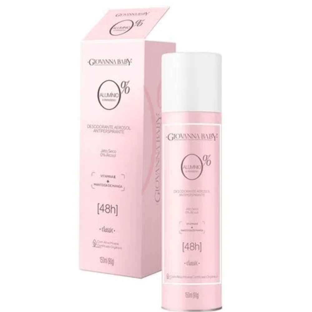 Desodorante Giovanna Baby Aerossol 0% Alumínio Classic - 150ml