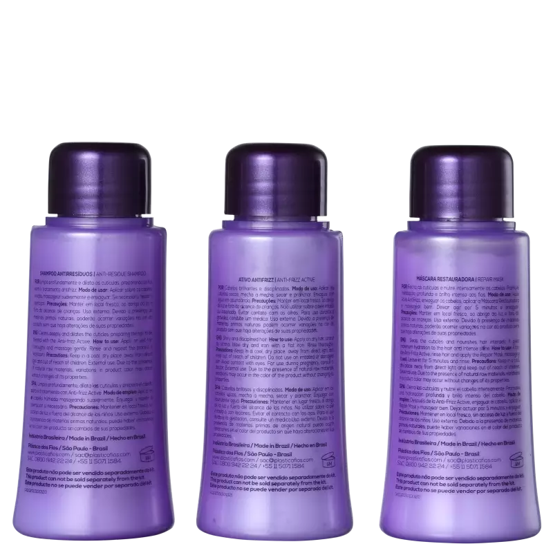 Kit Cadiveu Professional Plástica dos Fios Alinhamento Mini (3 Produtos)