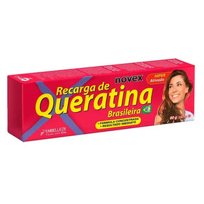 Tratamento Reconstrutor Novex Recarga de Queratina Brasileira - 80g