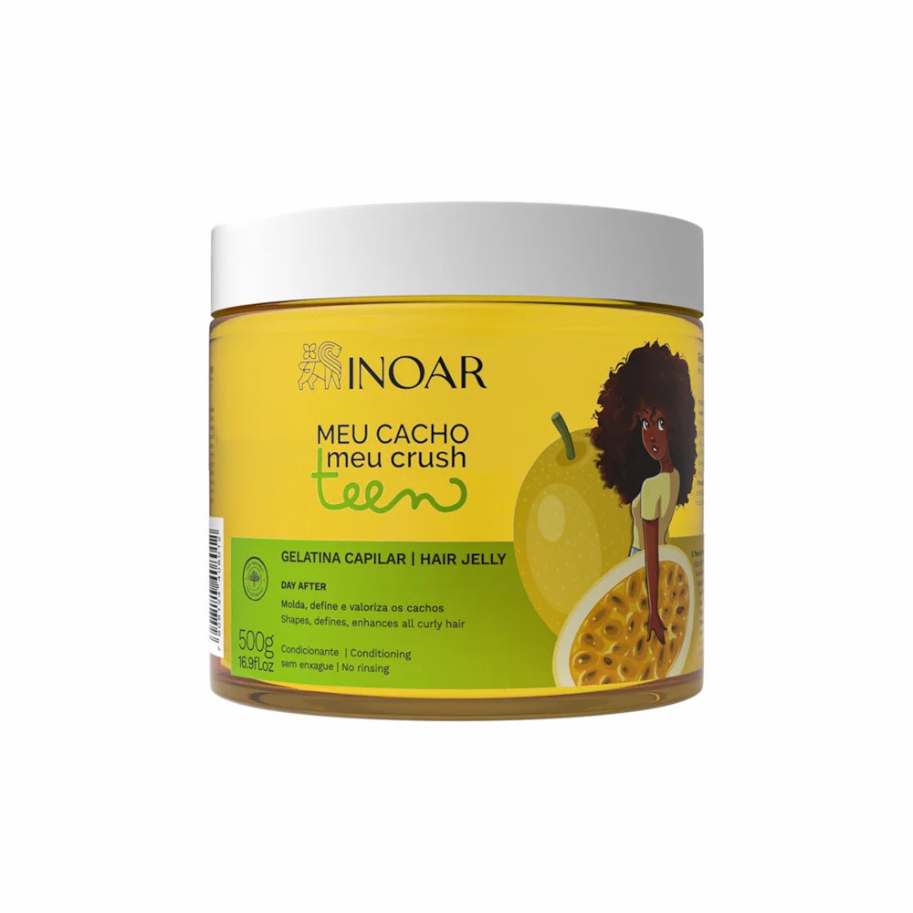Gelatina Maracujá Meu Cacho Meu Crush Teen Inoar - 500g