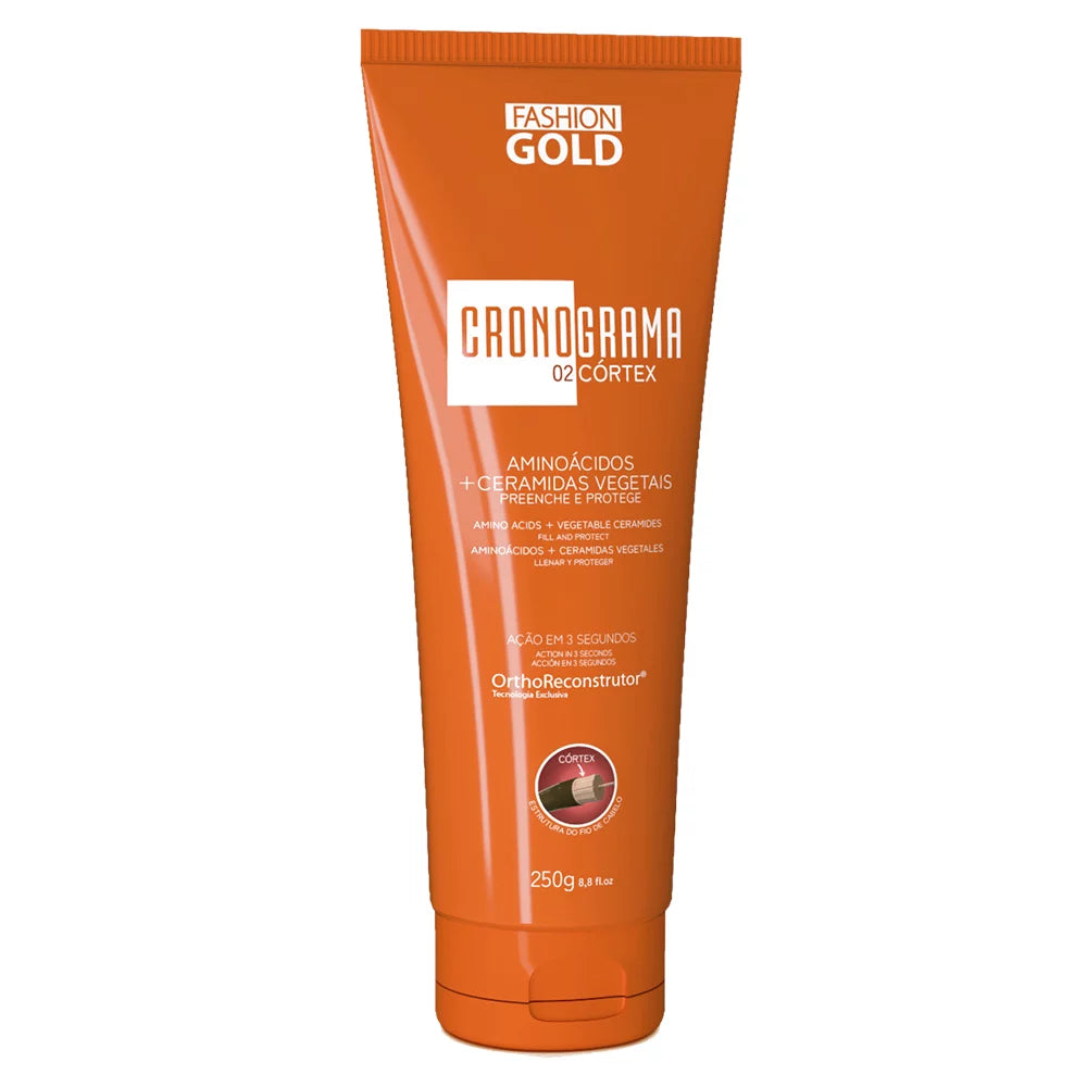 Etapa 2 - Córtex 250g: Cronograma Capilar Fashion Gold