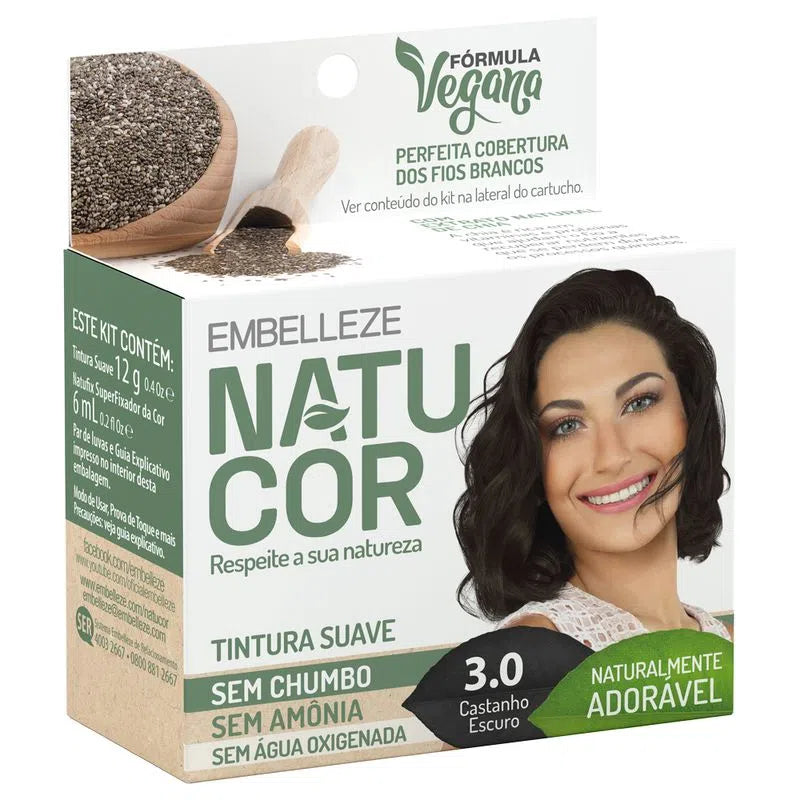 Tintura Em Pó Natucor 3.0 - Castanho Escuro