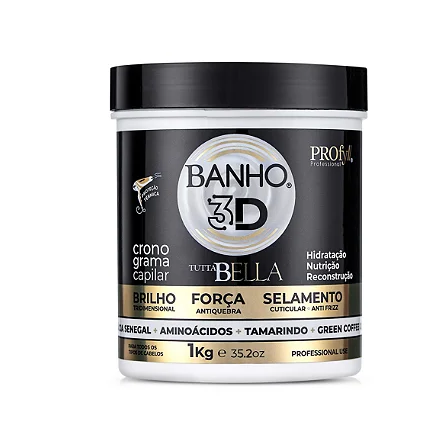 BANHO 3D CRONOGRAMA CAPILAR COM BRILHO TRIDIMENSIONAL 1 KG