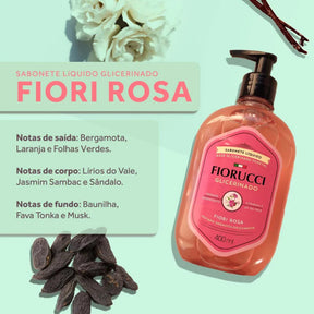 Sabonete Líquido Glicerinado - Fiori Rosa 400ml