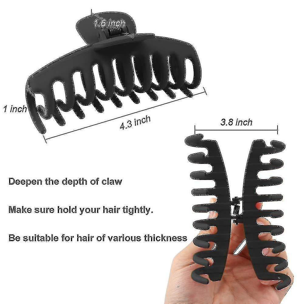 Big Hair Claw Clips Designed for Girls with Thick Hair, Perfect Hair Accessories